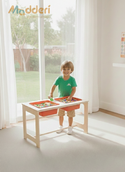 Mesa sensorial plegable